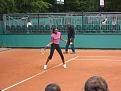 Venus Williams im Training kurz vor Ihrer Niederlage gegen Petrova.